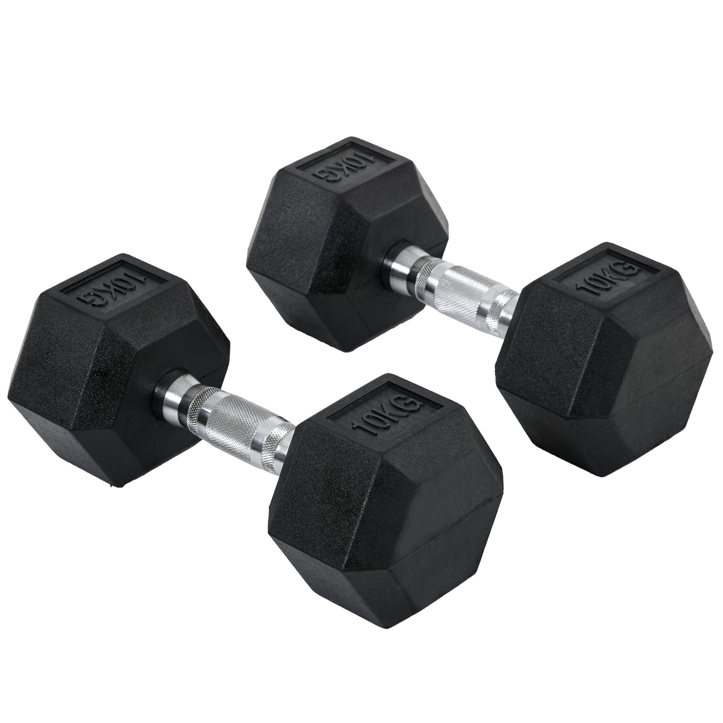 Hex Dumbbells Set Rubber Dumbbells Weight Lifting Equipment Fitness Home Gym-0