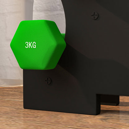 2 x 1kg, 2 x 2kg, 2 x 3kg Dumbbells Set with Dumbbell Rack, Hand Weights for Home Gym Training | SPORTNOW-6