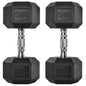 2x20kg Rubber Hex Dumbbell Portable Hand Weights Dumbbell Home Gym Workout Fitness Hand Dumbbell-0